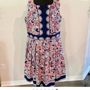 Talbots Paisley Print Dress 14W